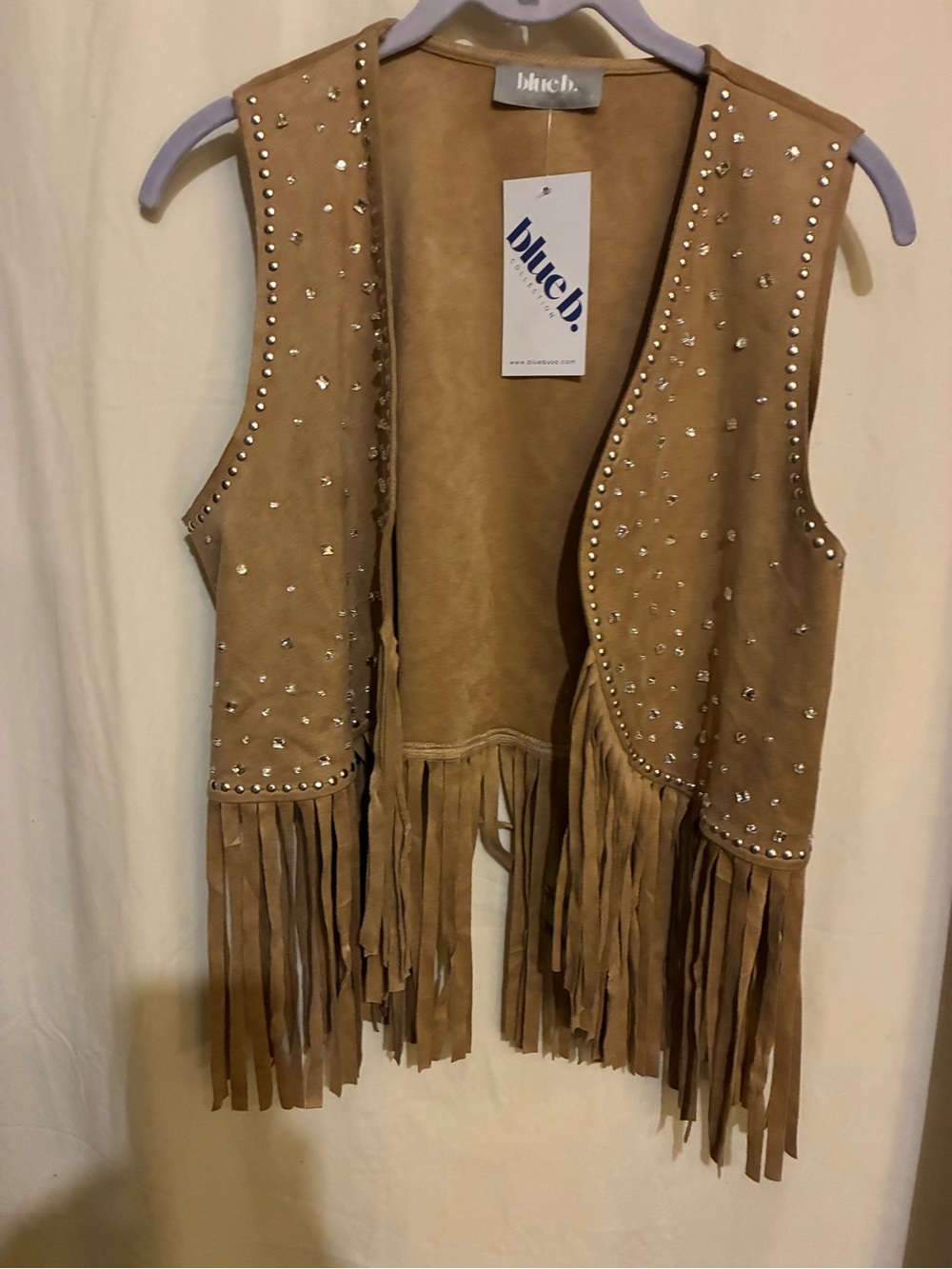 Blue B Western Fringe Vest